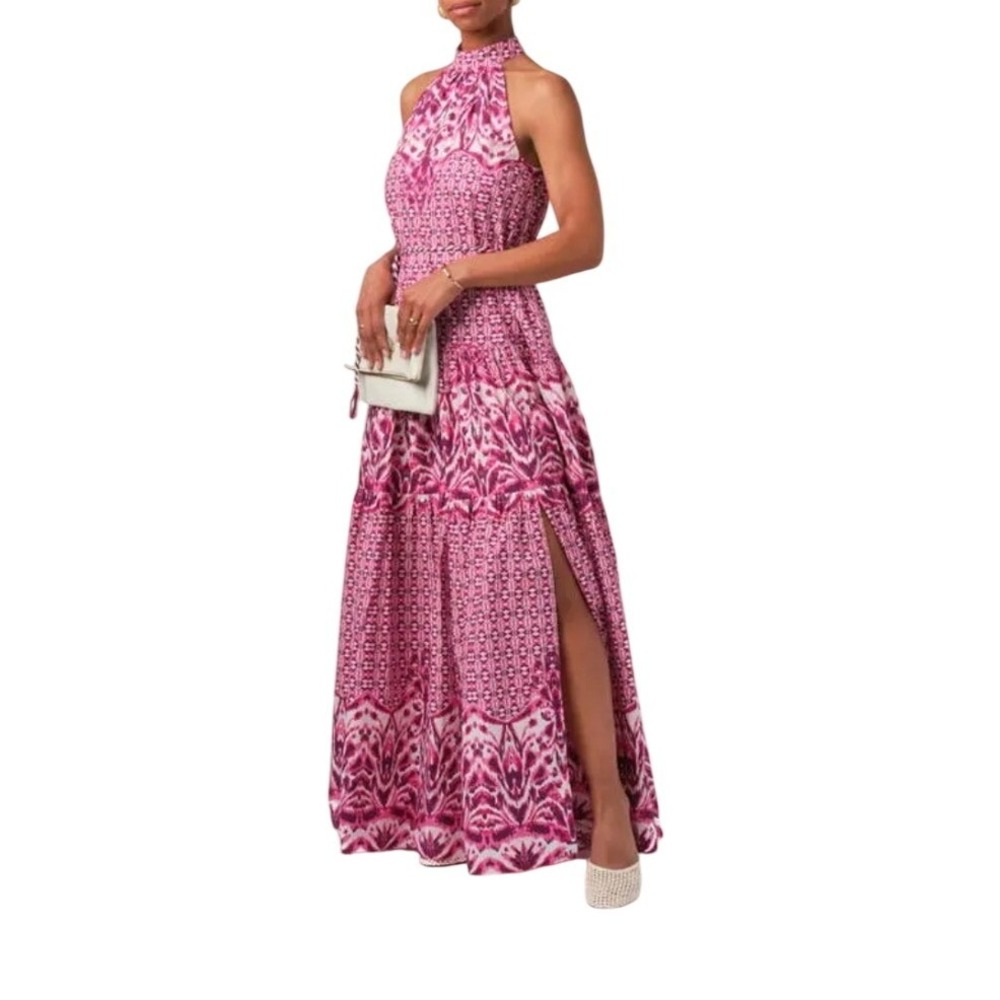 Calypso St Barth Brigitte Batik Magenta Print Maxi Dress Medium - Picture 16 of 16